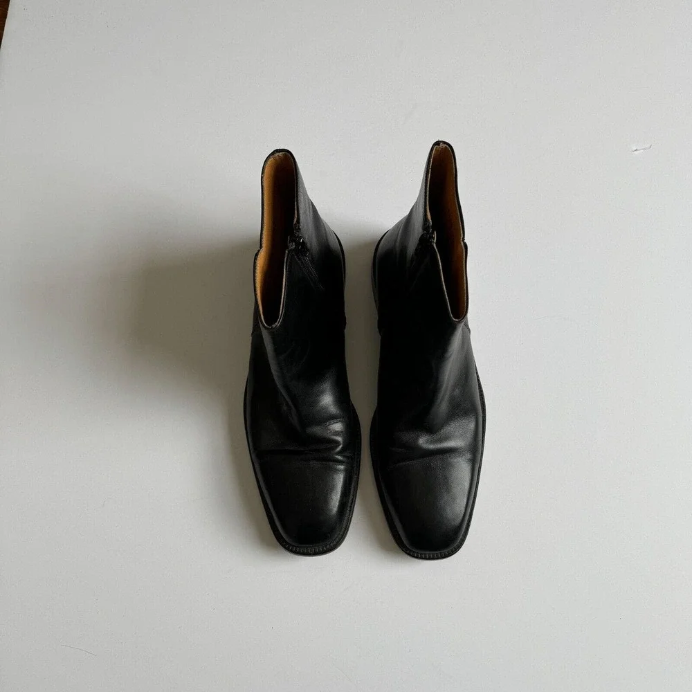 Sandro Moscoloni Black Leather Ankle Boots